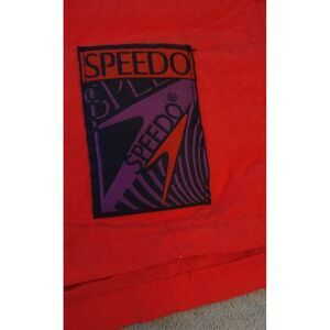 Speedo Swim Trunks Men's 44 Red Lined